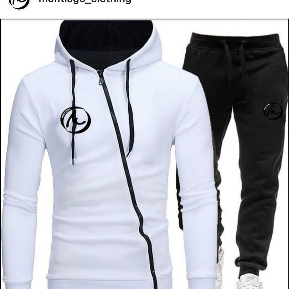 Cotton means Montiago cross zipper brand new jogging suit